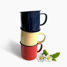 Load image into Gallery viewer, Coffee Mug for Tea Custom Enamel Mug Vintage Metal Mug Nostalgic Creative Beer Cup White Coffee Cups Friends Drinkware Gifts
