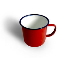 Load image into Gallery viewer, Coffee Mug for Tea Custom Enamel Mug Vintage Metal Mug Nostalgic Creative Beer Cup White Coffee Cups Friends Drinkware Gifts
