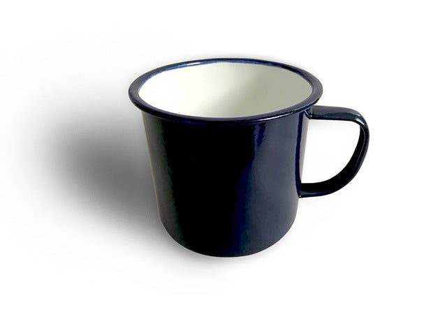 Coffee Mug for Tea Custom Enamel Mug Vintage Metal Mug Nostalgic Creative Beer Cup White Coffee Cups Friends Drinkware Gifts