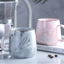 Load image into Gallery viewer, Europe Milk Coffee Mugs Marble Gold Inlay Mug Breakfast Mug Office Home Drinkware Tea Cup for Lover&#39;s Gifts Dropshipping
