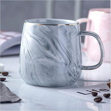 Load image into Gallery viewer, Europe Milk Coffee Mugs Marble Gold Inlay Mug Breakfast Mug Office Home Drinkware Tea Cup for Lover&#39;s Gifts Dropshipping
